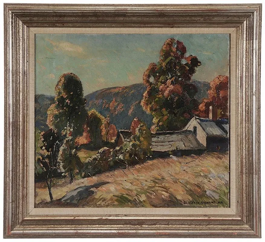 Autumn Light by William Lester Stevens, oil on canvas, sold Nov 2015