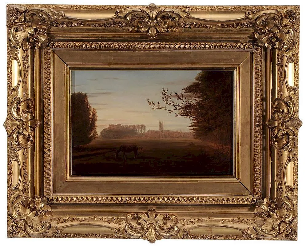 Charles Whitfield, View of Salisbury Cathedral, oil on canvas