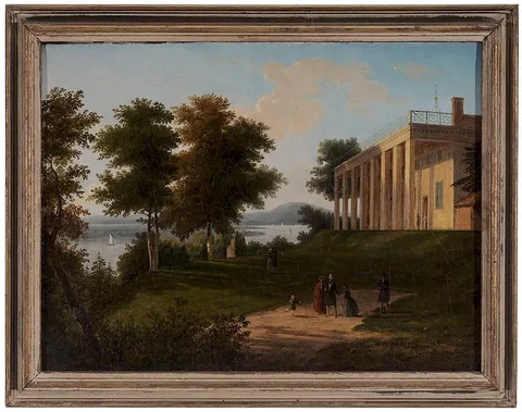 Victor de Grailly, View of Mount Vernon, oil on canvas