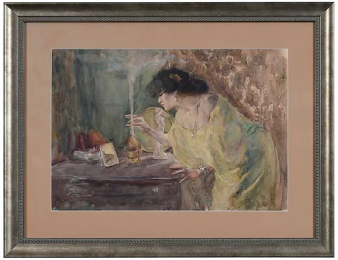 Charles Nicolas Sarka, (California, 1907, watercolor over pencil on paper