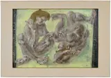 Hans Erni, Couple on Green Background