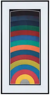 Sol LeWitt, Fifteen Equal Arcs from the Midpoint of the Bottom