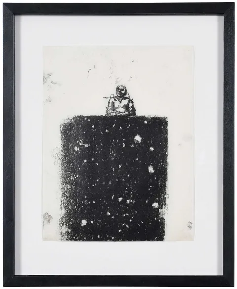Hughie Lee-Smith, Untitled (Man On Wall), circa 1969, monoprint on paper