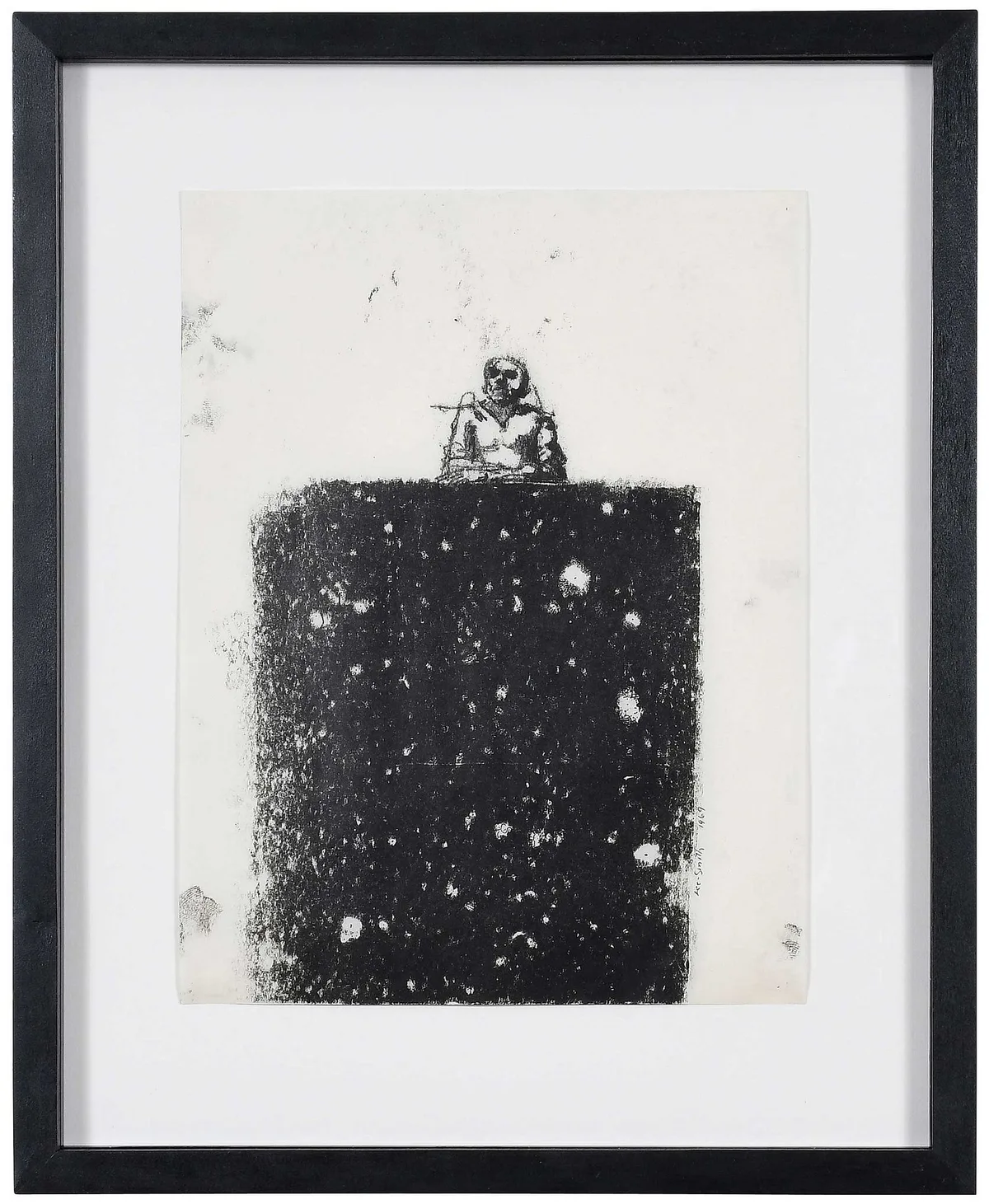 Hughie Lee-Smith, Untitled (Man On Wall), circa 1969, monoprint on paper