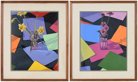 Danny Robinette, Two Paintings, acrylic on canvas