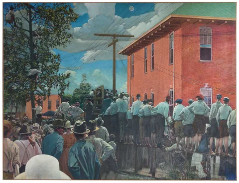 Lance Richbourg, Public Hanging in Florida, 1974, oil on canvas