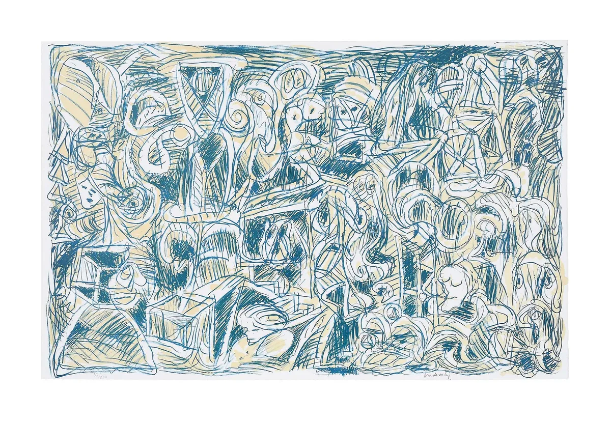 Probleme demographique by Pierre Alechinsky, 1969, lithograph on paper, sold Oct 2025