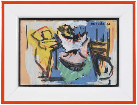Moshe Mokady, Fruit, 1953, oil on plywood
