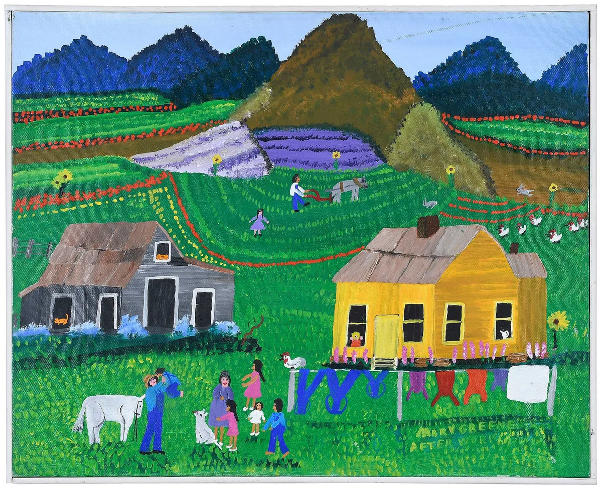After Work by Mary Greene, acrylic on canvas, sold Oct 2025