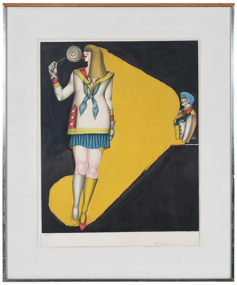 Richard Lindner, Lithograph, 1970, colored lithograph on paper