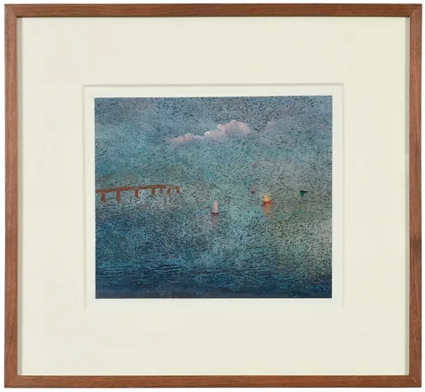 Vladimir German, Untitled, seascape, 1987, oil on paper