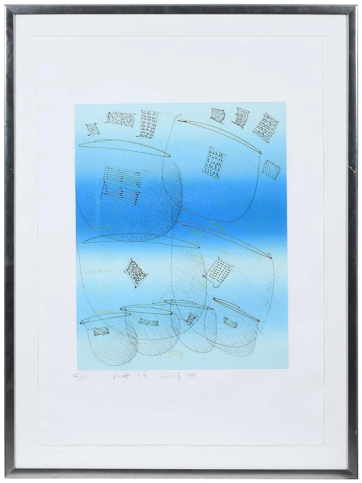 Untitled by Dale Chihuly Print, 1987, vitreograph on paper, sold Oct 2025
