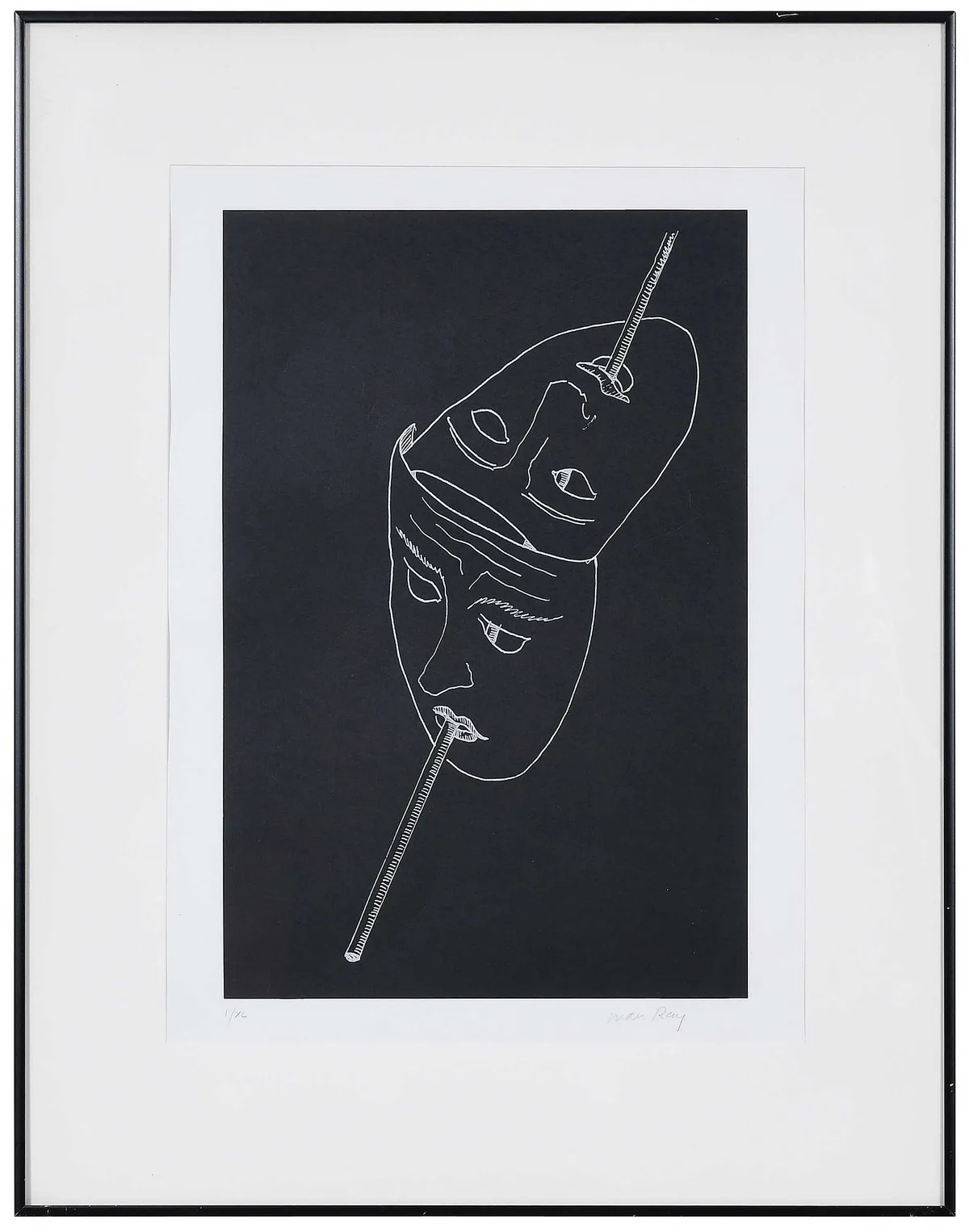 Man Ray Lithograph, Volti, 1970, lithograph