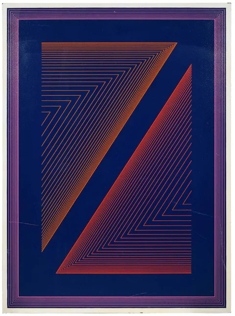 Richard Anuszkiewicz, Reflections VI - Deep Blue, 1979, acrylic on Masonite