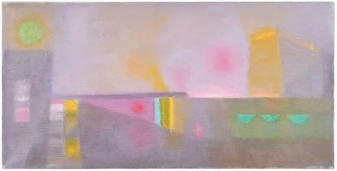 Abstract Painting by Martin Friedman, oil on canvas, sold Apr 2025