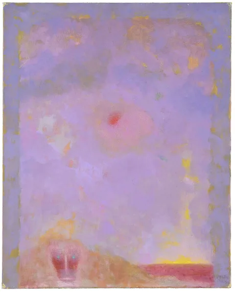 Abstract Painting by Martin Friedman, oil on canvas, sold Apr 2025