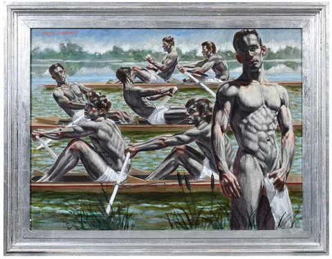 Mark Beard, a.k.a. Bruce Sargeant, The Rowers, oil on canvas