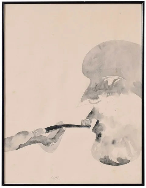 Brian Nissen, Abstract Ink Wash, 1967, ink wash on wove paper
