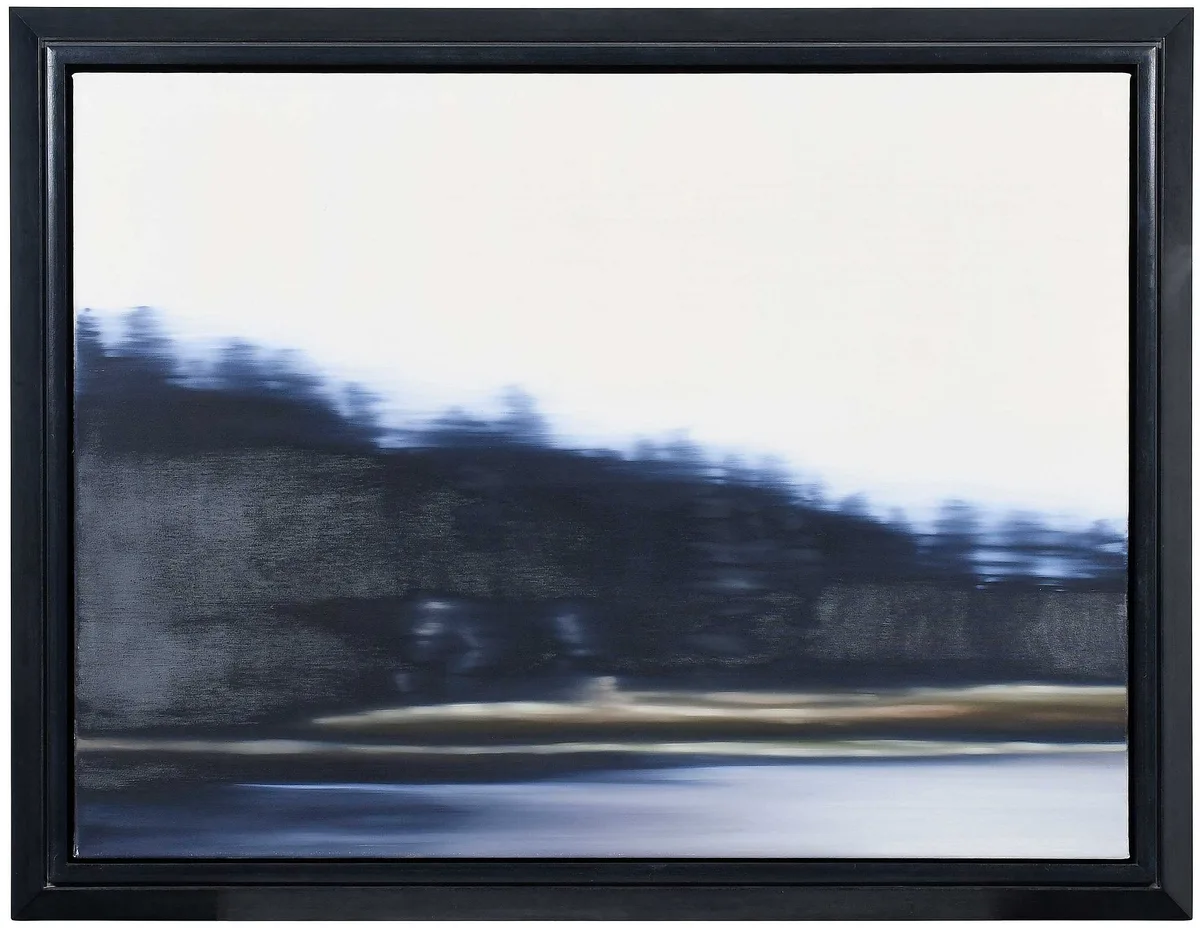 Lakeside no. 1 by Peter Roux, 1999/2000, oil on canvas, sold Apr 2025