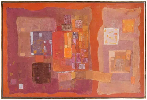 Byron Galvez, Abstract Painting, 1977, oil on canvas