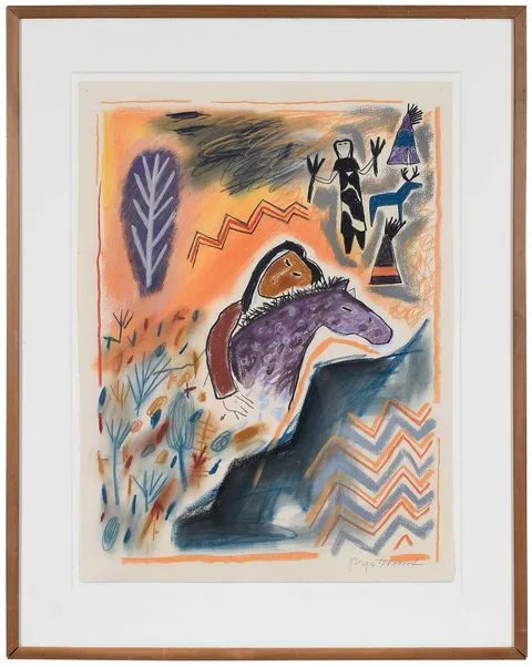 Juane Quick-To-See Smith Pastel, 1985, pastel on paper