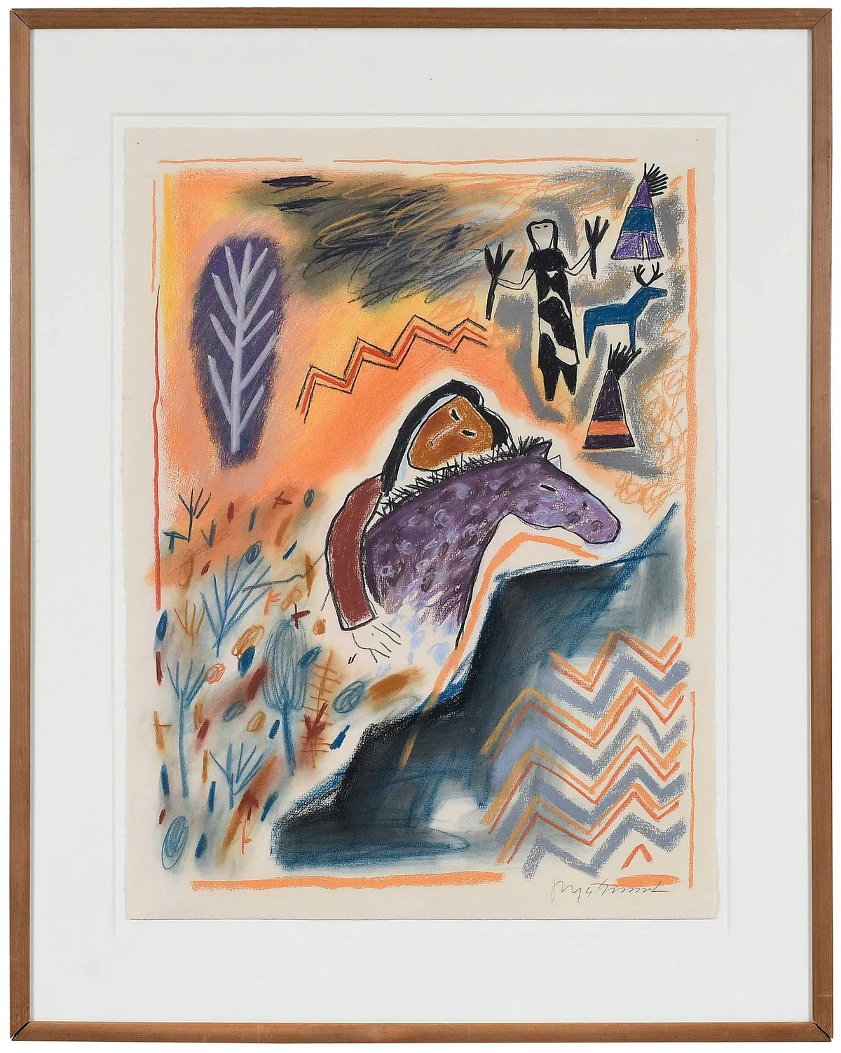 Juane Quick-To-See Smith Pastel, 1985, pastel on paper