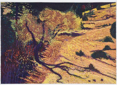 Joseph DiGiorgio, Southwest Series No. 29, 1987, Holbein oil pastel on Arches paper