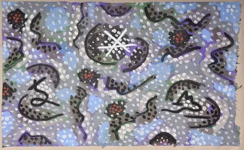 Gordon Onslow Ford, In Magin, 2002, linen acrylic on paper on linen