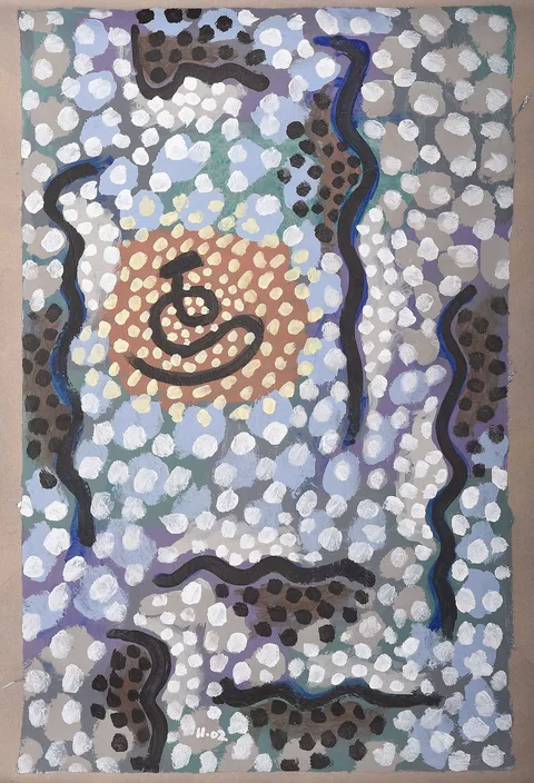 Gordon Onslow Ford, Glimpse, 2002, acrylic on mulberry paper on linen