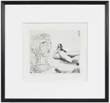 Henry Moore, Head of a Girl and Reclining Figure
