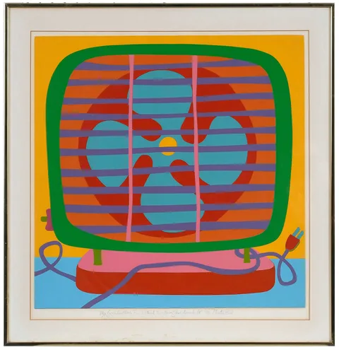 Clayton Pond, My Grandmother's Fan Without Everything Else Around It, 1968, screenprint