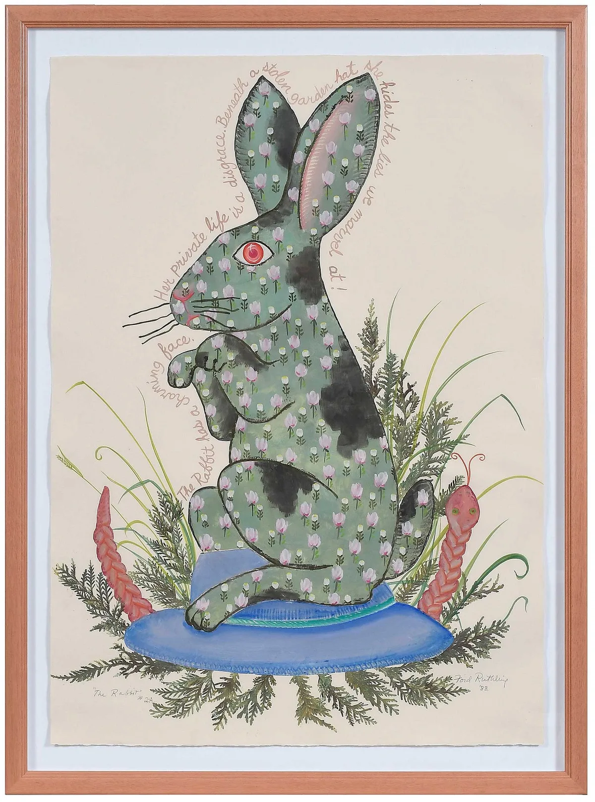 Ford Ruthling, The Rabbit, 1988, gouache on cream wove paper