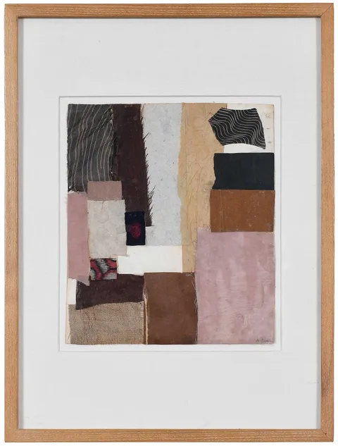 Anne Ryan, Collage, 1950, paper and sandpaper collage on paper