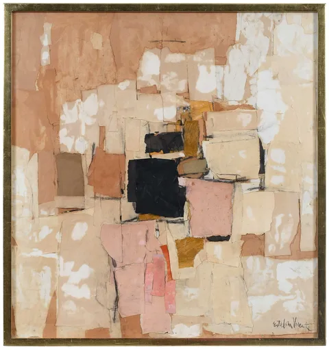 Esteban Vicente, Collage # 5, 1957, oil