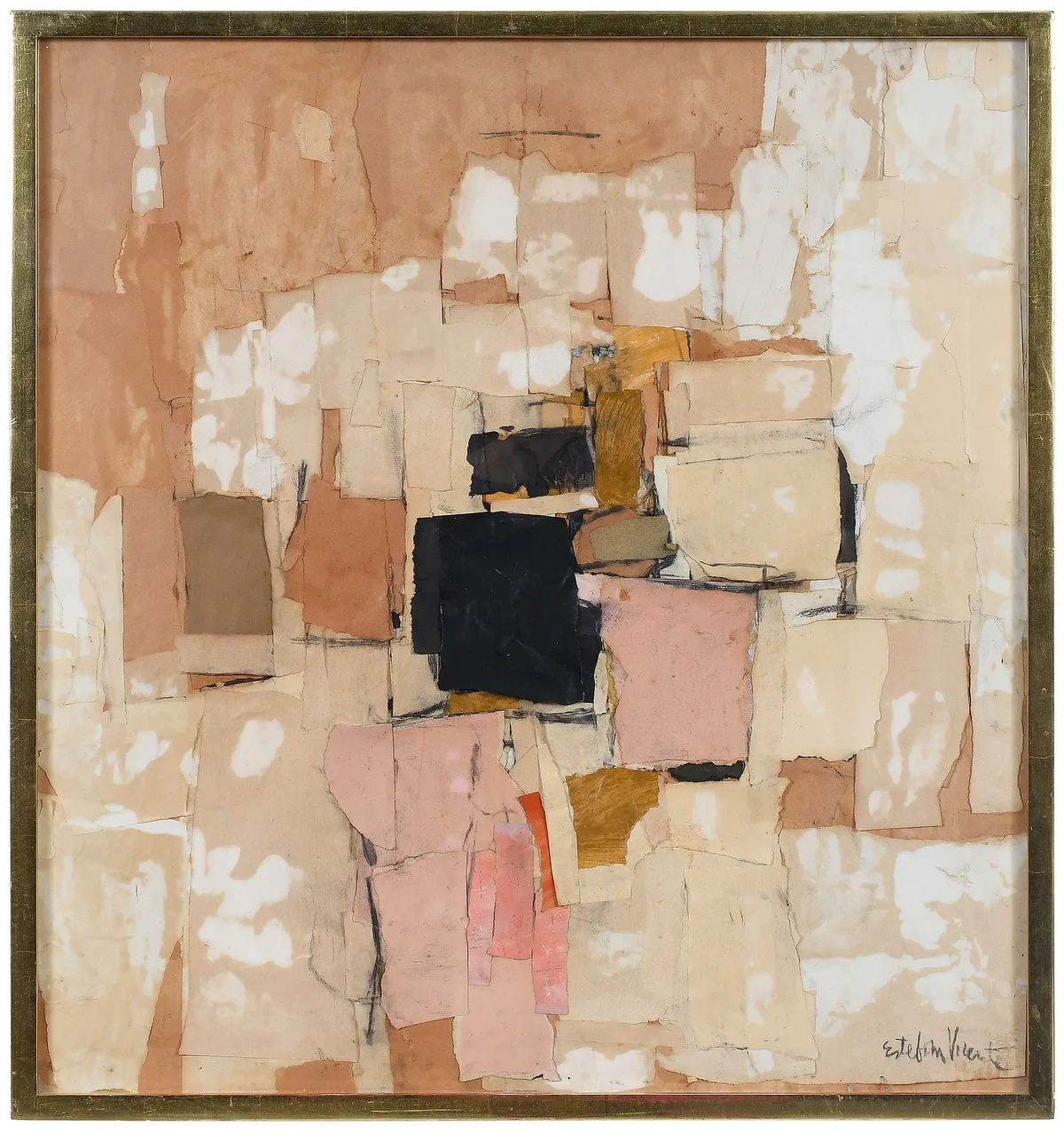 Collage # 5 by Esteban Vicente, 1957, oil, sold Apr 2026