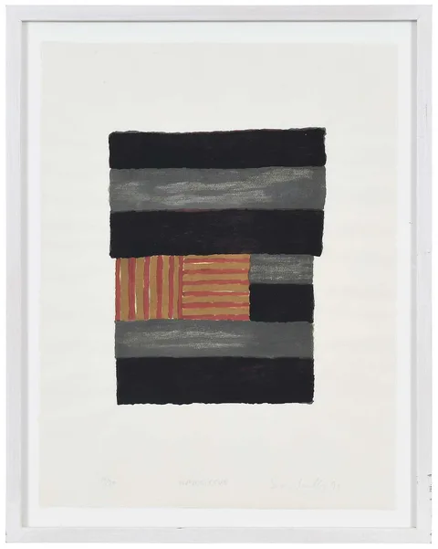 Sean Scully, Narcissus, 1991, woodcut in colors on Fujiwara Awagami paper