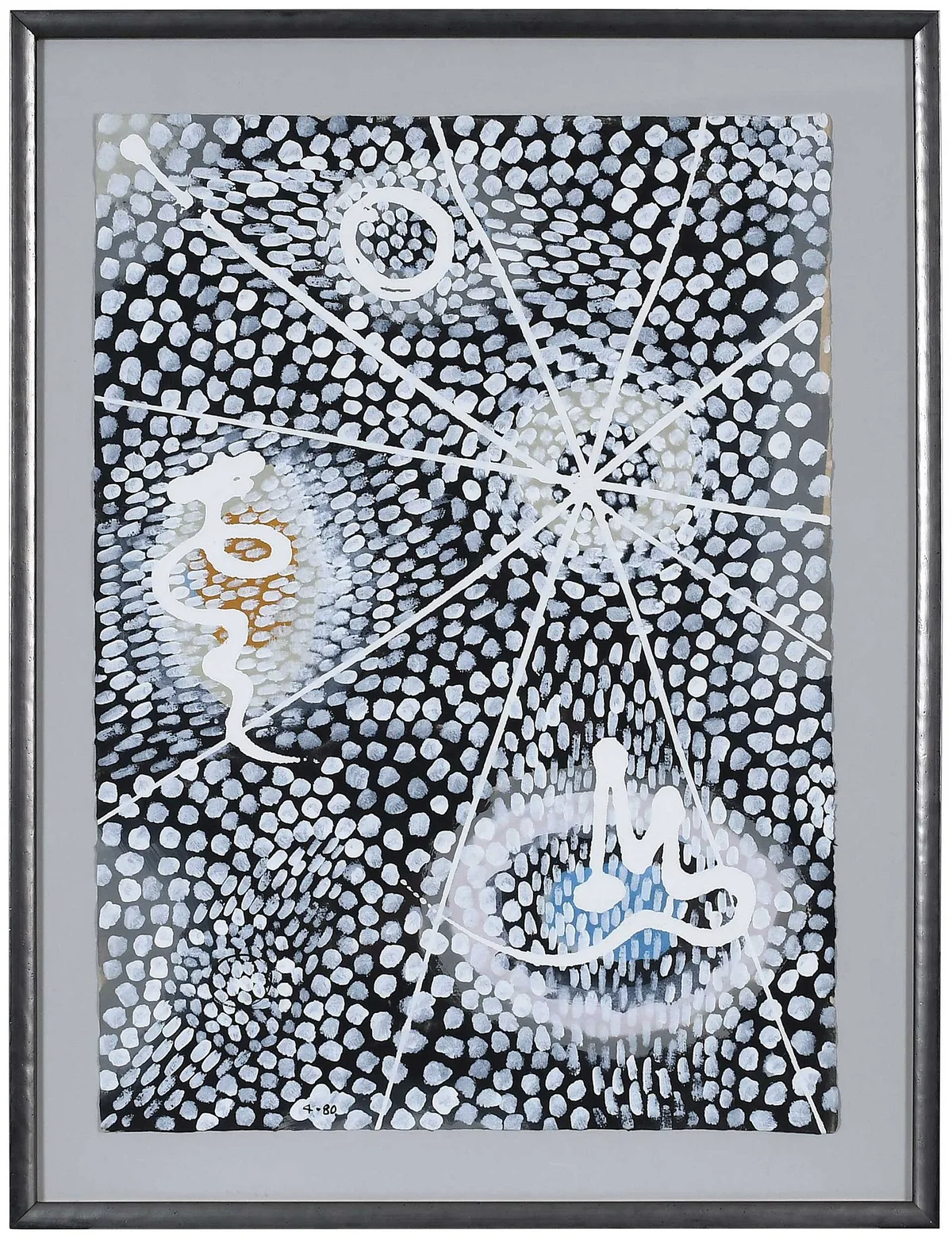 Appearing by Gordon Onslow Ford, 1980, acrylic on Mulberry paper, sold Apr 2026