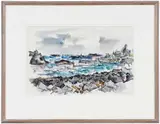 Lamar Dodd, Hilltown, Monhegan scene, no. 408
