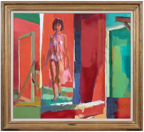 The Red Room by Nicola Simbari, oil on canvas, sold Apr 2026