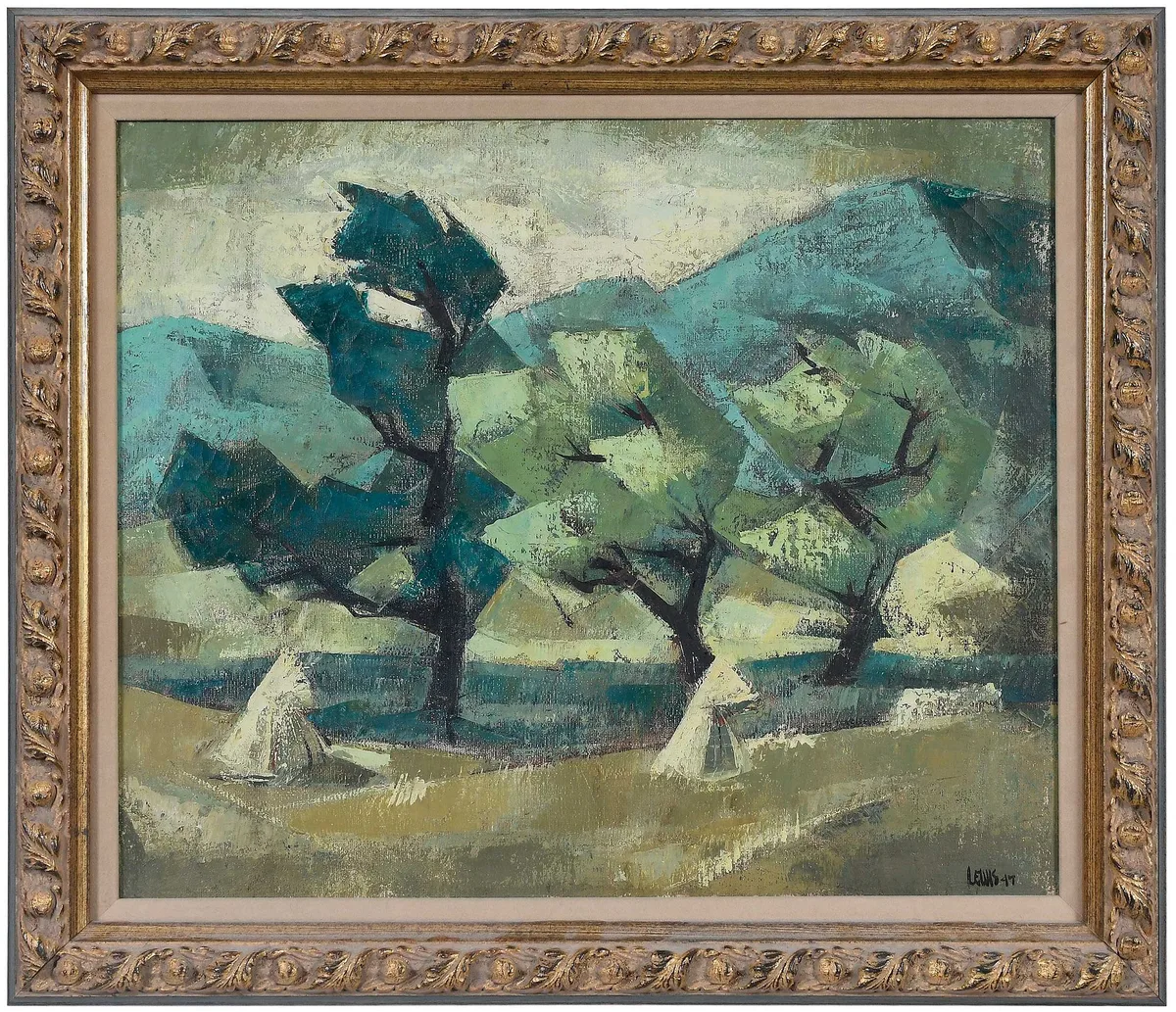 John Chapman Lewis, Green Valley, 1947, oil on canvas