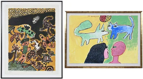 Guillaume Cornelis van Beverloo, Gouache and Lithograph, 1972-1975, gouache on paper