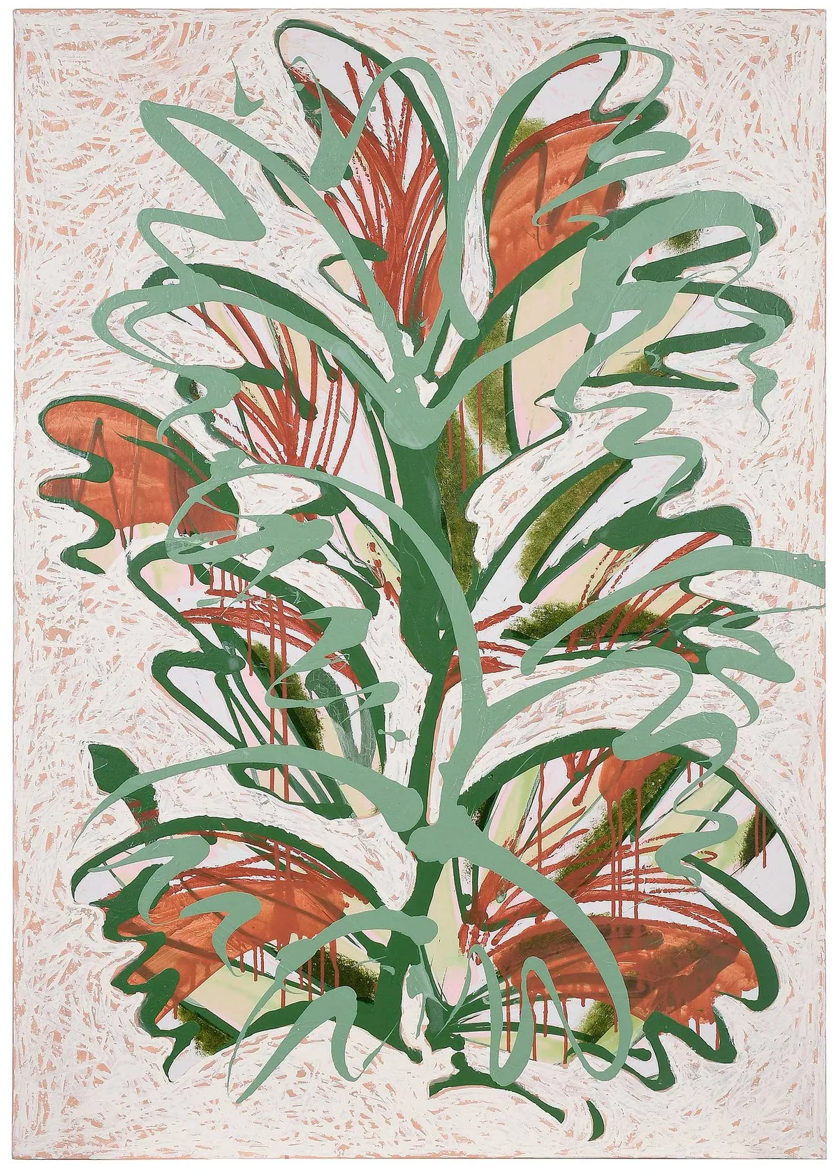 Catherine Warren, Gestural Flowers, 2014, acrylic on linen