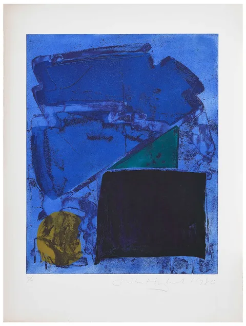 John Hoyland, Memphis Blue, 1980, etching and aquatint