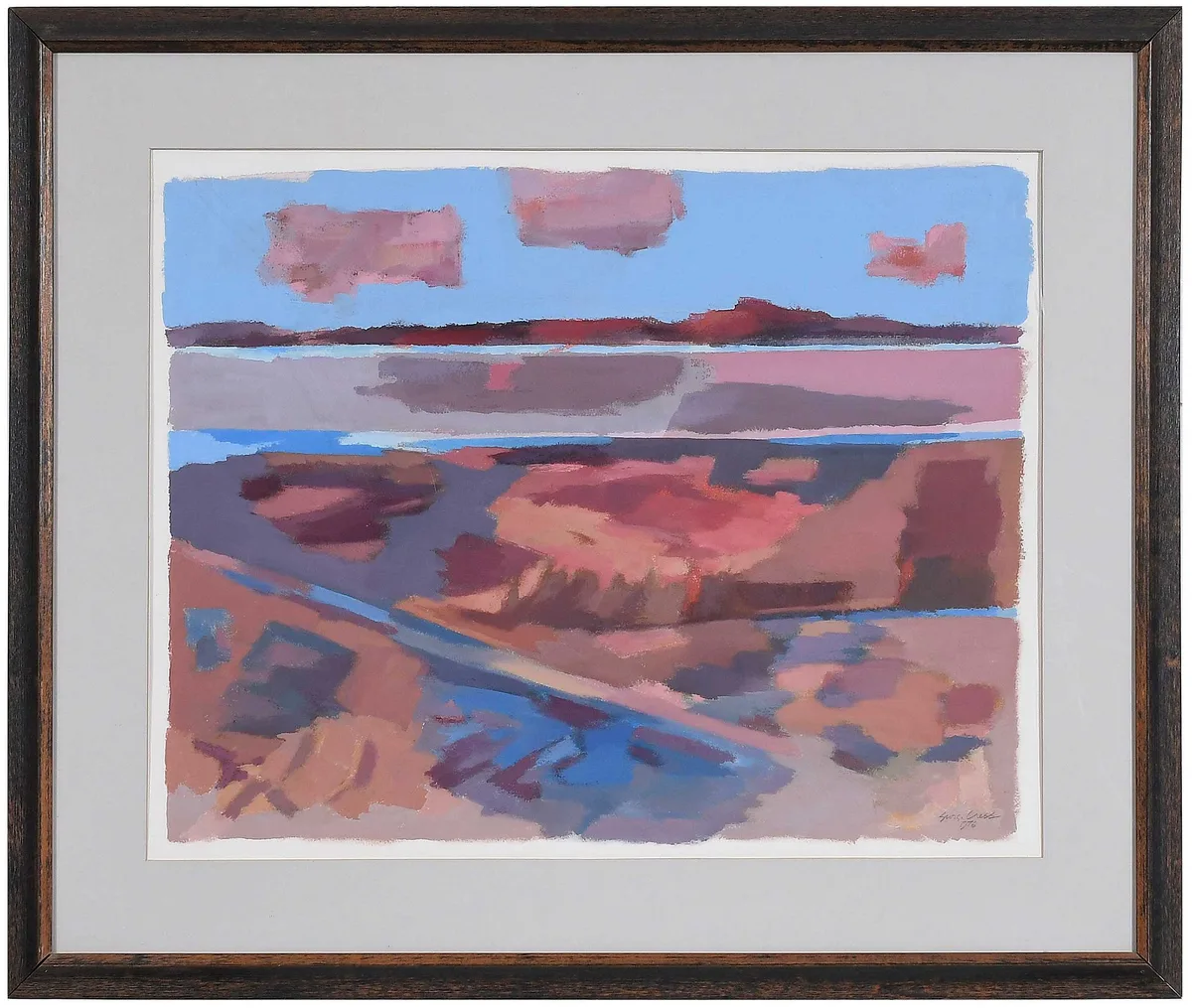 George Cress, Afterglow, 1976, acrylic on paper