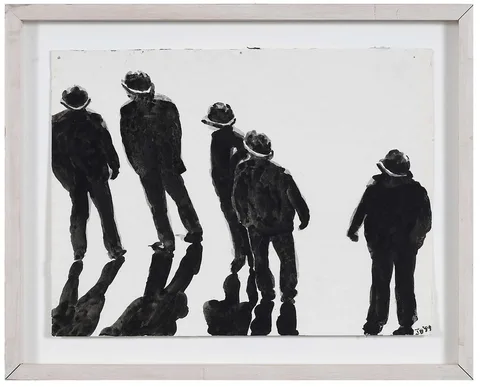 Jane Dickson, Cops II, 1989, ink on paper