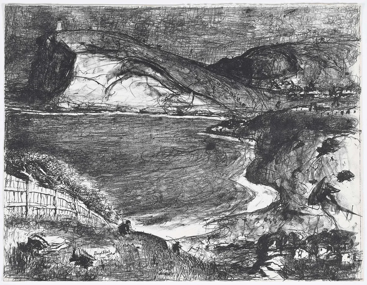 Storm at Sunset by Lloyd Frederick Rees, 1980, lithograph, offered Apr 2025