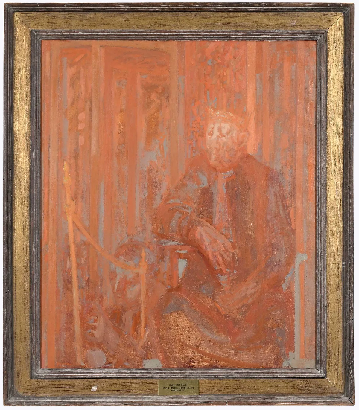 Saul and David by Stephen Greene, 1954, oil on canvas, sold Oct 2024
