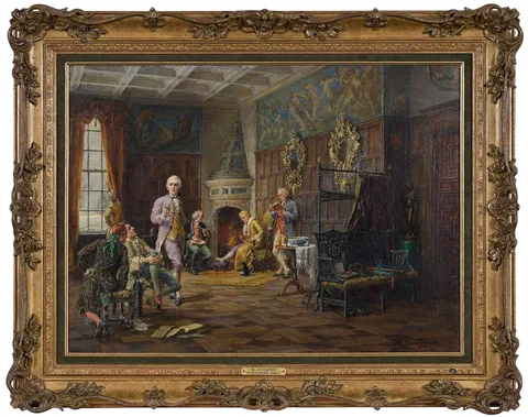 Margaret Dovaston, \r\n\r\nGentlemen Only, 1954, oil on canvas