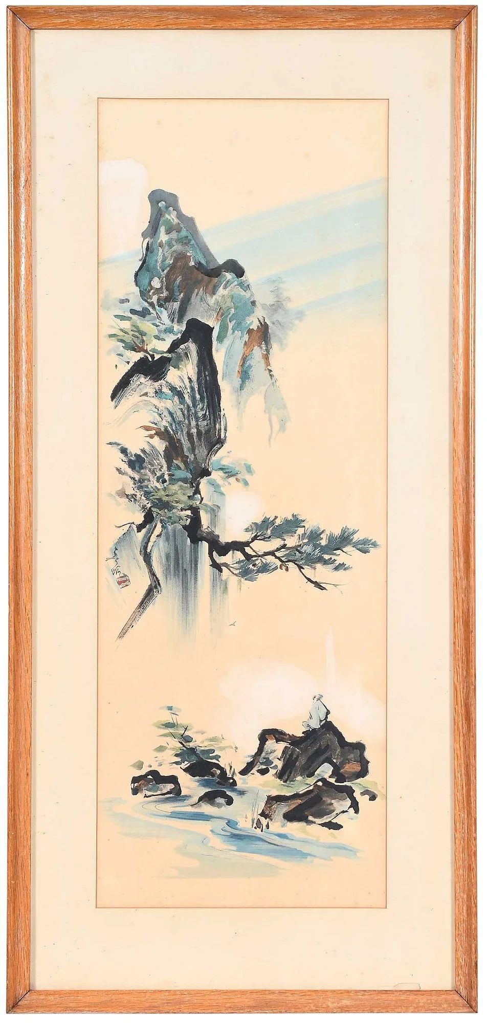 Tyrus Wong, Summer Mountain Landscape, watercolor on paper