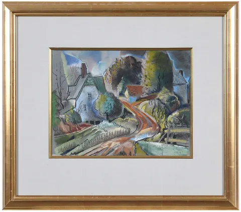 Will Henry Stevens, Untitled, Country Road, pastel on paper